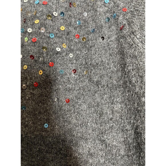 Westport Sweater Womens 3X Gray Sequin Knit Pullover Party Holiday Festive - Picture 6 of 9